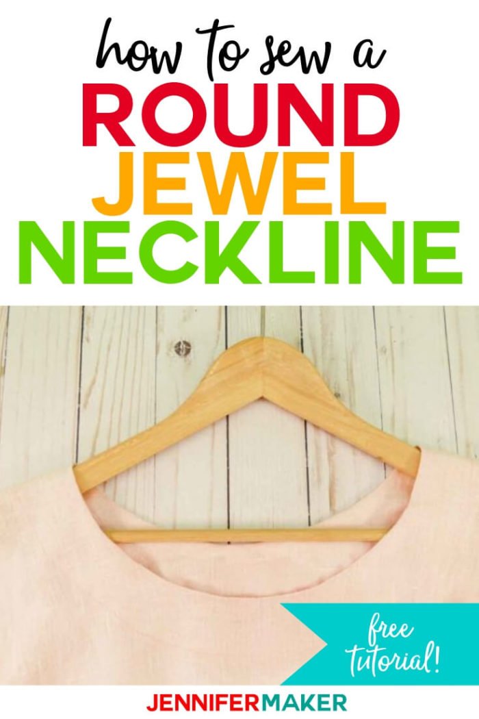 Learn how to sew a perfect round jewel neckline every time with this step by step tutorial.  #diy #tutorial