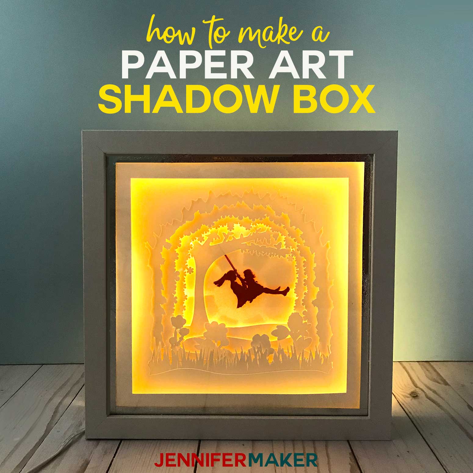 Shadow Box Paper Art Template to Customize! - Jennifer Maker