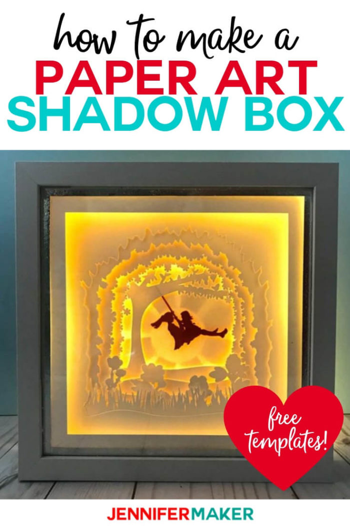 Shadow Box Paper Art Template To Customize Jennifer Maker