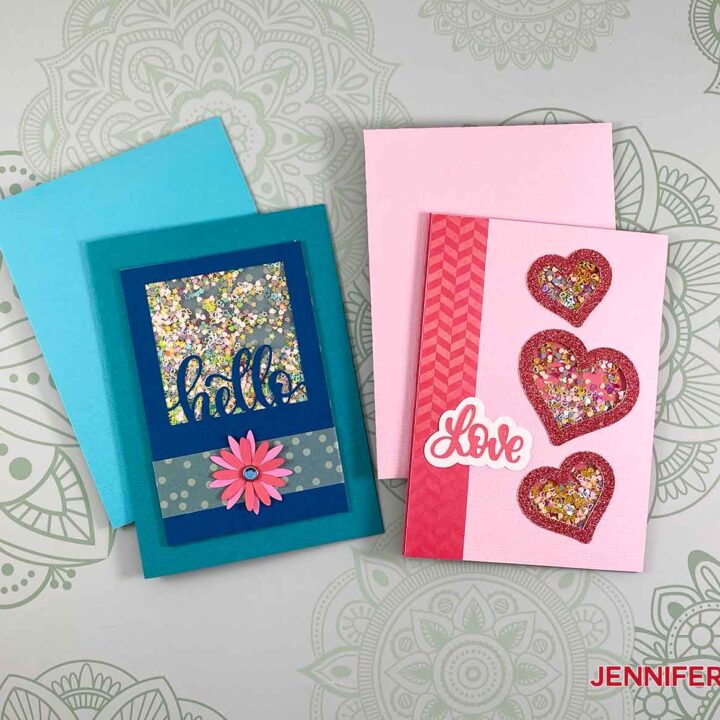 Learn how to make these shaker cards