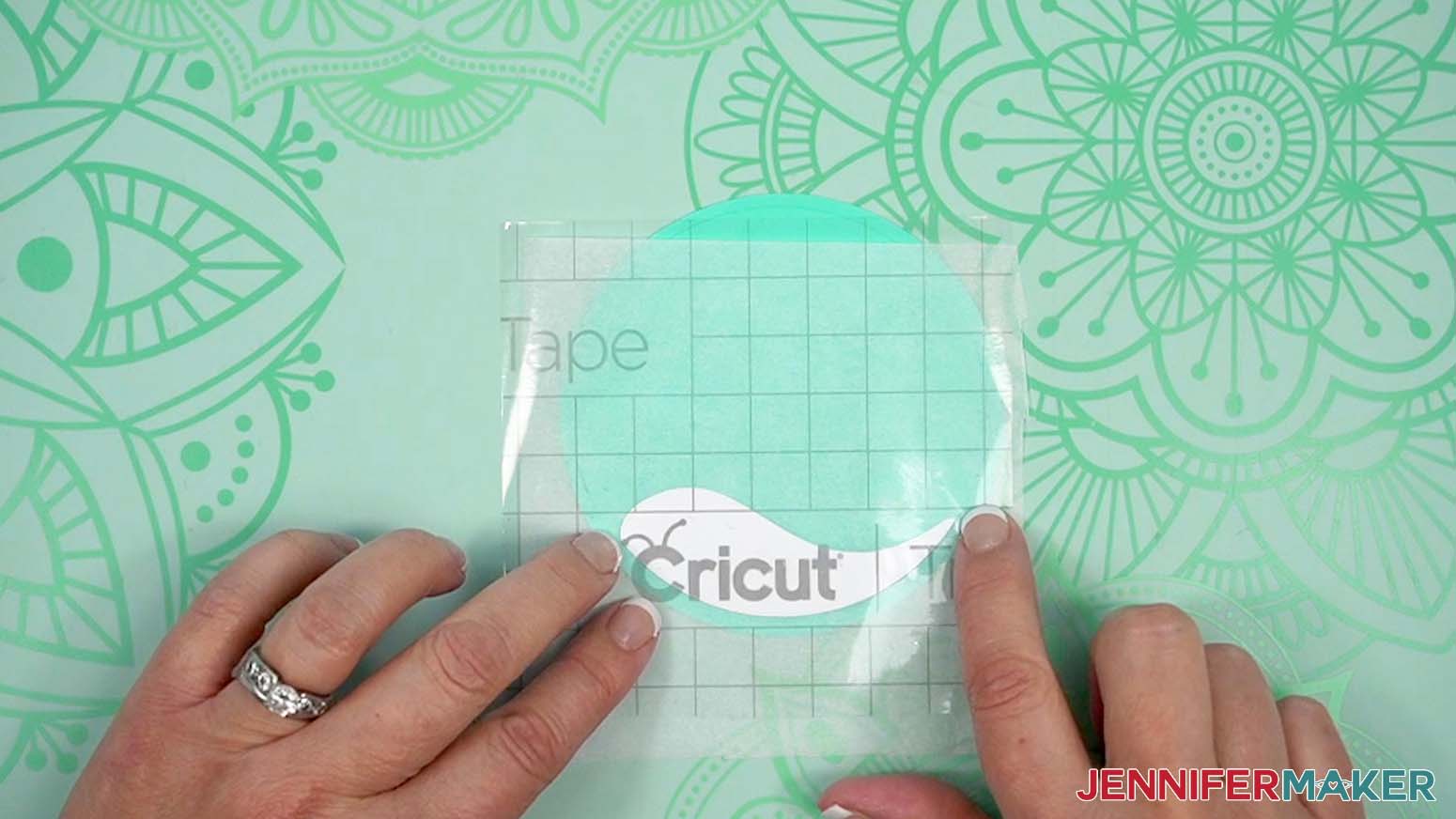 Align layers with a piece a parchment paper between them