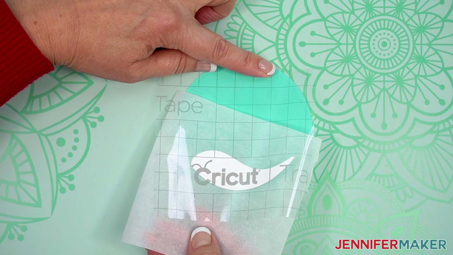Pull parchment paper away