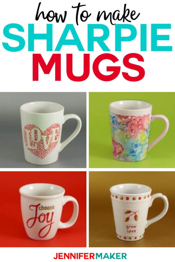 DIY Sharpie Mugs are a quick and easy craft you can make when you need a homemade gift. #diy #tutorial #craftprojects 