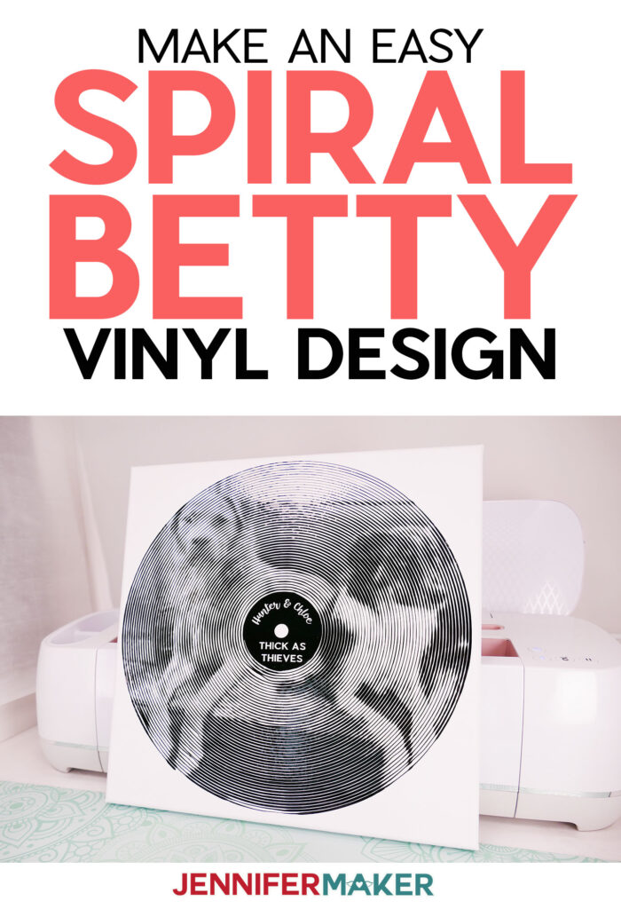 Easy Spiral Betty Photo Design Tutorial with center design and ideas for usage! #cricut #vinyl #photos