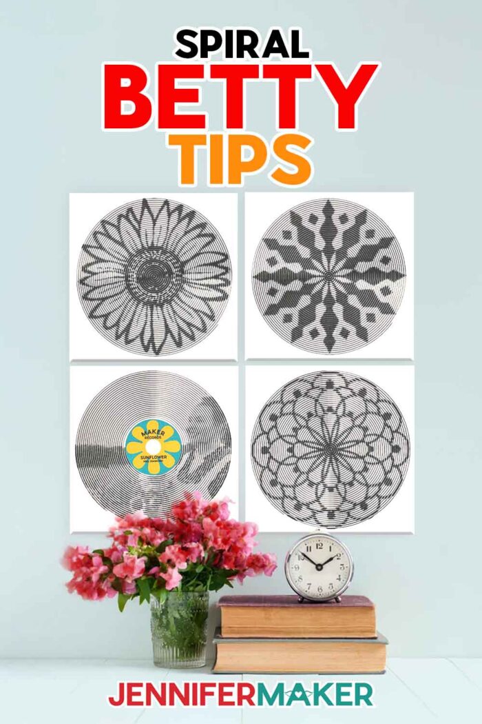 Pinterest pin for "Spiral Betty Tips" by JenniferMaker.