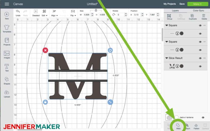 Download Cricut Split Monogram Tutorial Free Svg Jennifer Maker