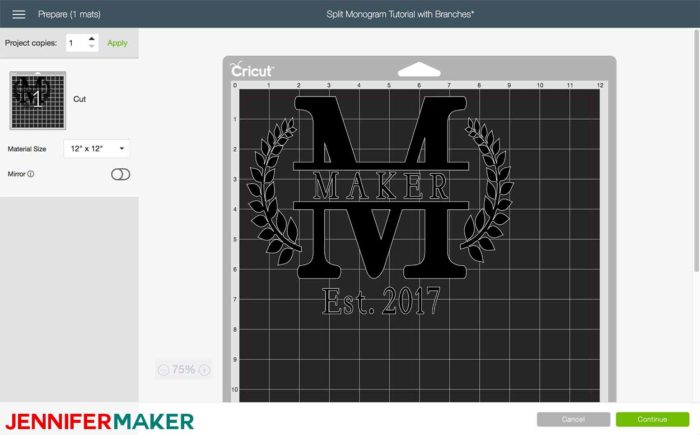 Download Cricut Split Monogram Tutorial + Free SVG! - Jennifer Maker