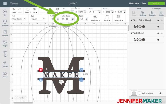 Download Cricut Split Monogram Tutorial Free Svg Jennifer Maker