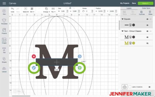 Cricut Split Monogram Tutorial + Free SVG! - Jennifer Maker