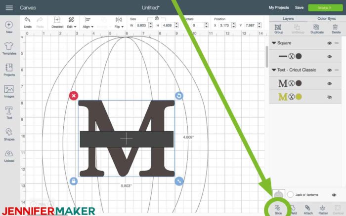 Cricut Split Monogram Tutorial + Free SVG! - Jennifer Maker