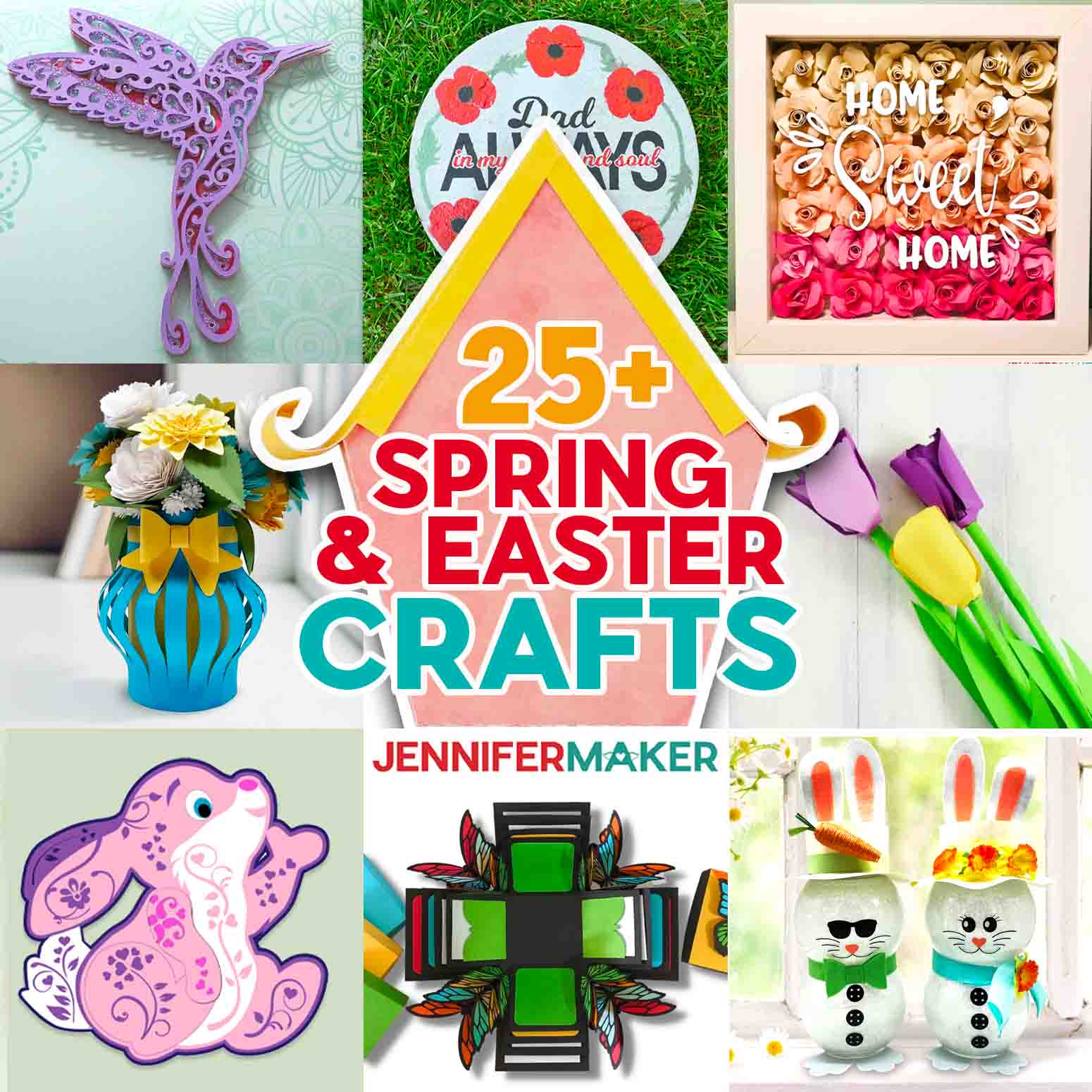 25+ Spring And Easter Crafts To Make Plus DIY Ideas