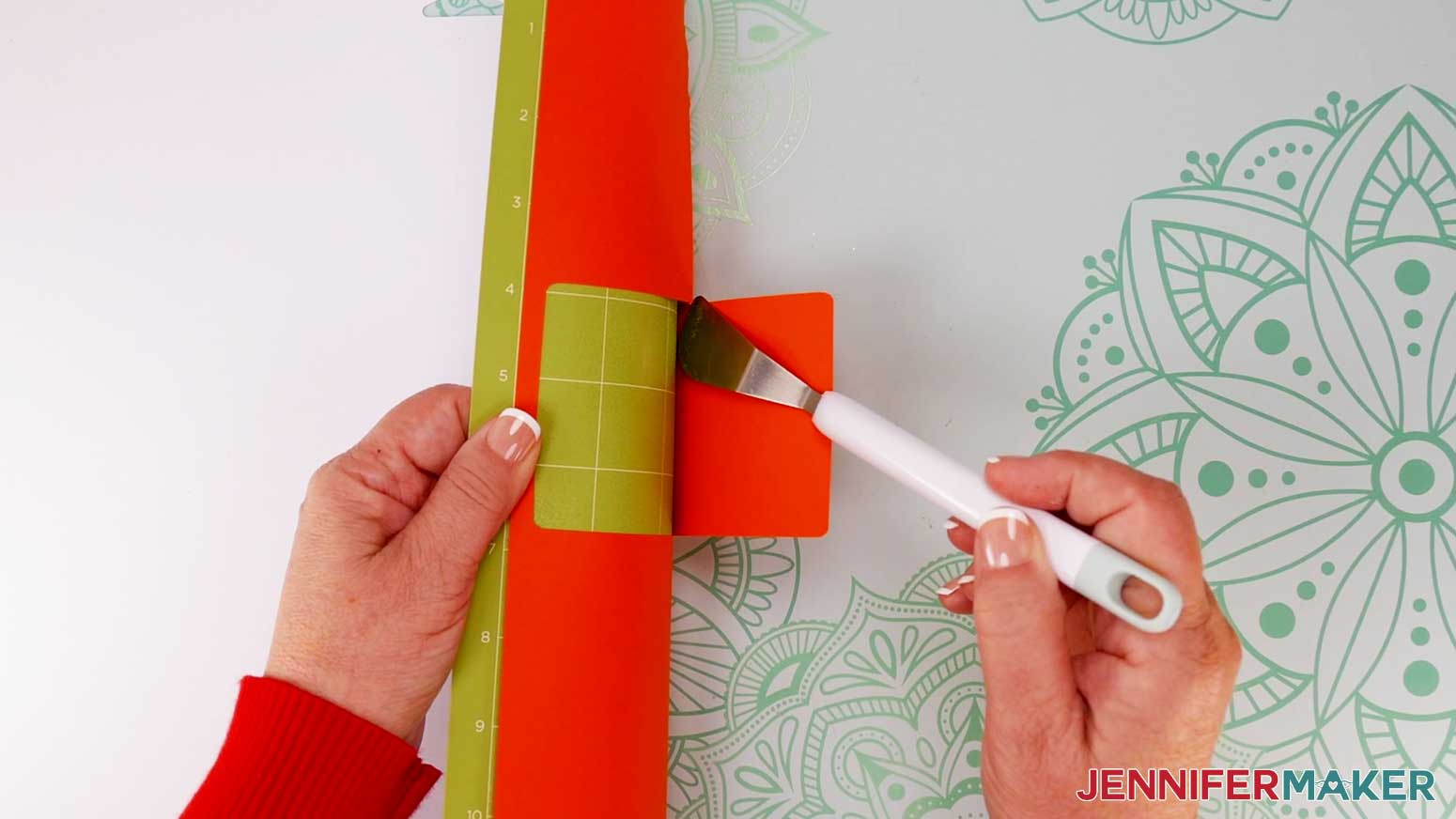 Use a spatula to carefully remove any intricate parts and a weeding tool to pop out any small pieces. If you have trouble with any of your cuts, check out my Cricut Tips & Tricks for Cleaner Cuts.