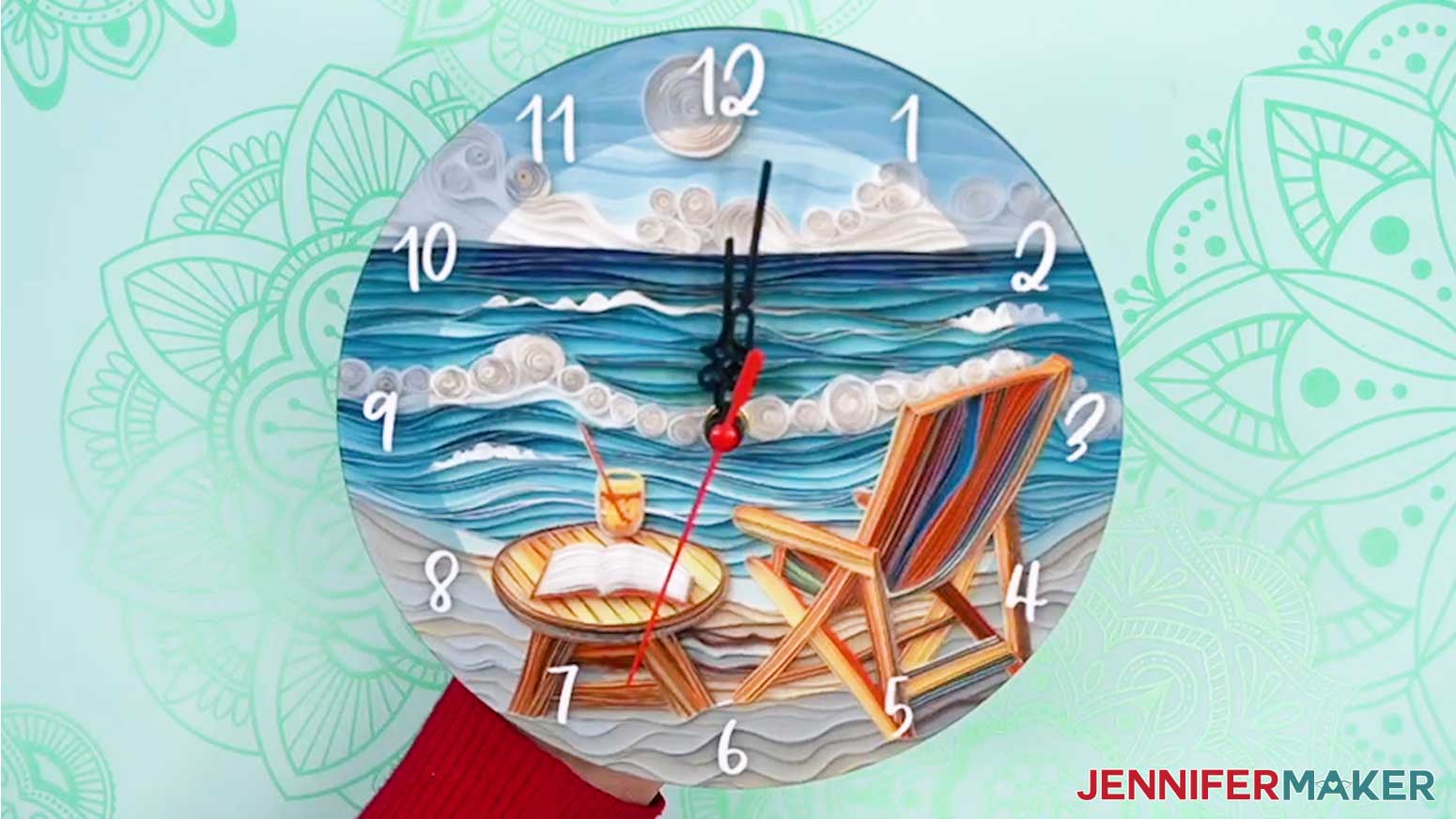 You have successfully sublimated a clock with a full-art face! Display in the kitchen, the bathroom, the laundry room -- anywhere you might need to glance up and see the time!