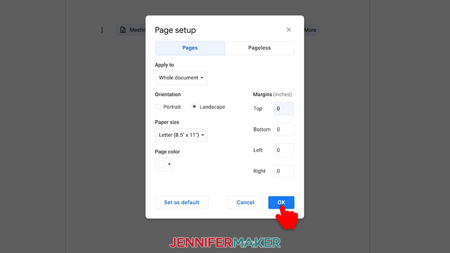 Change your Paper Size to match your sublimation paper size. I’m using 8.5” x 11” or letter-size paper.