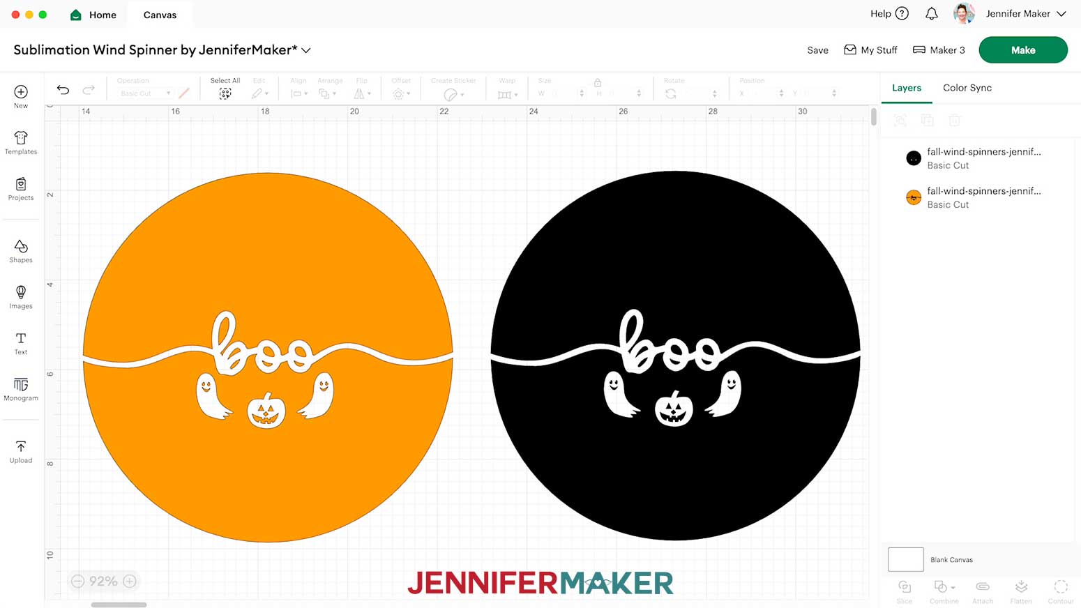 Select one of the layers and change the color to black.