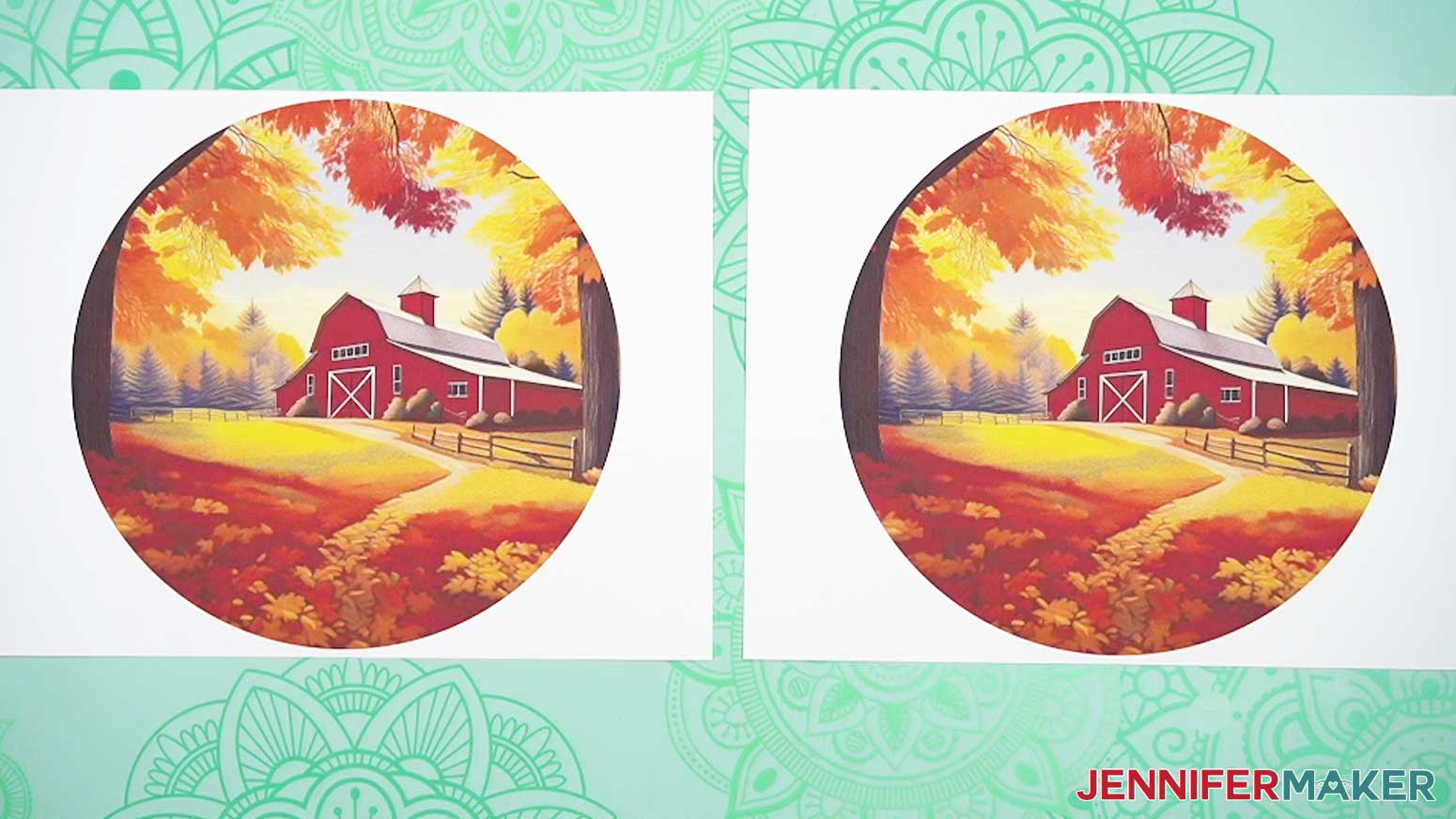 Two copies of the sublimation prints for the wind spinners.