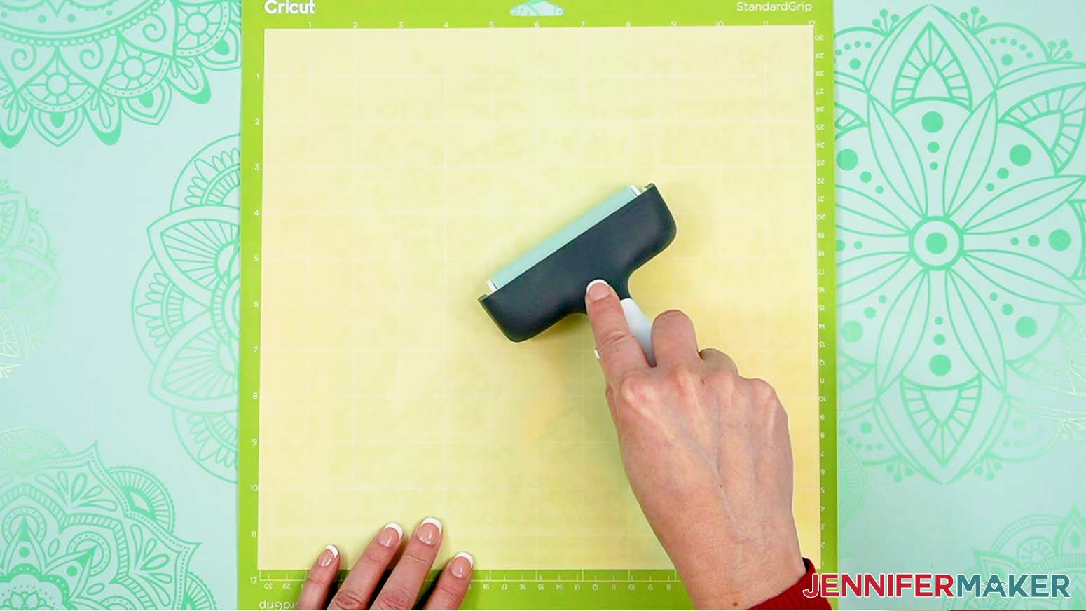 Use a brayer to adhere it well.