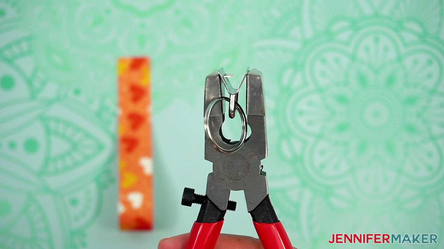 Insert the fob hardward into the pliers.