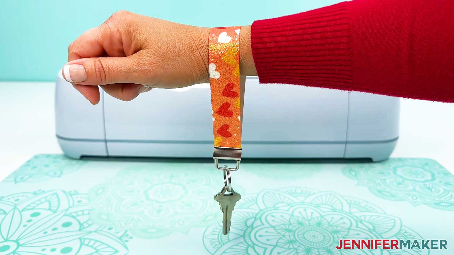 Your sublimated faux leather key fob is complete!