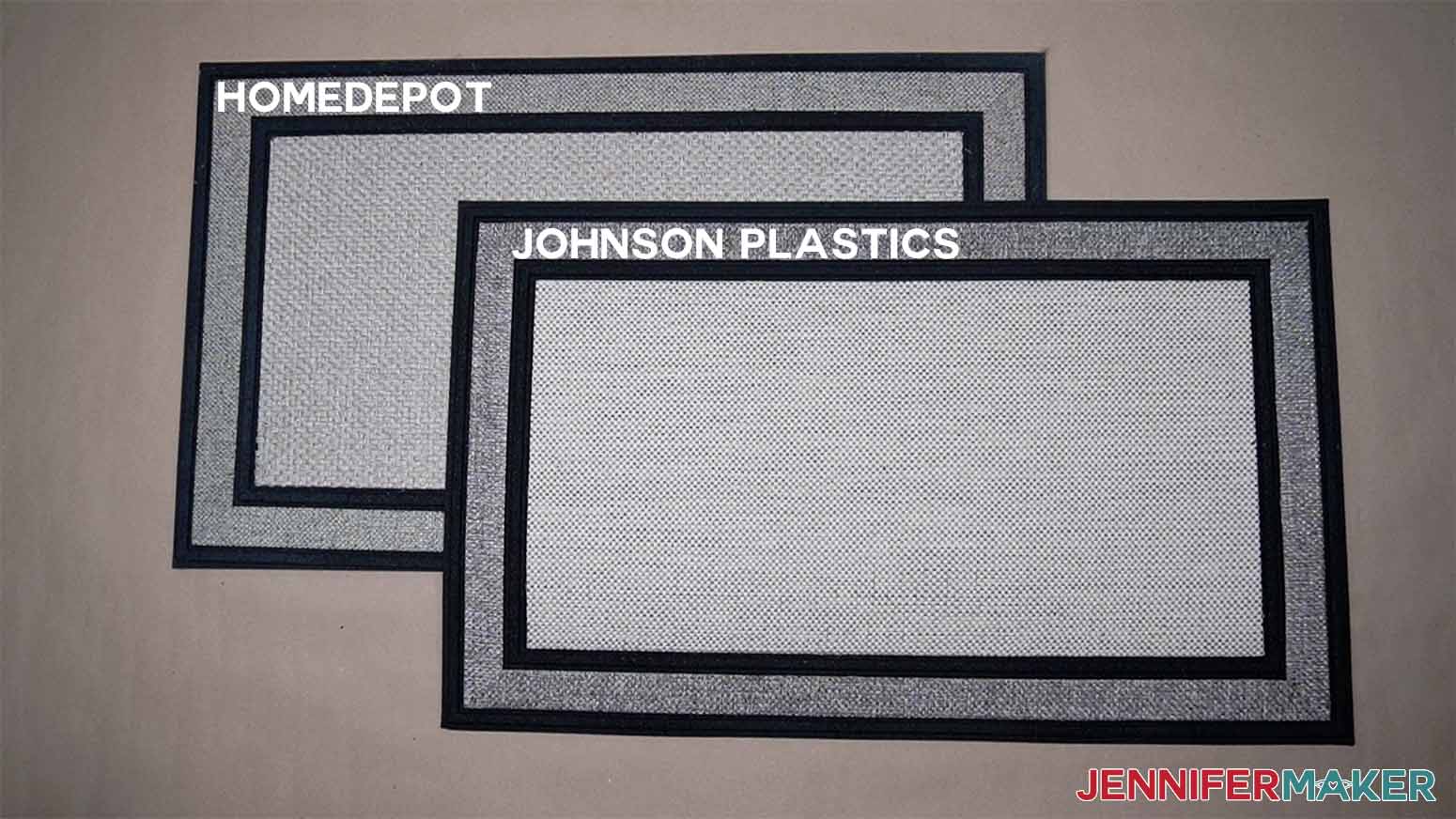 comparison home depot and johnson plastics doormats