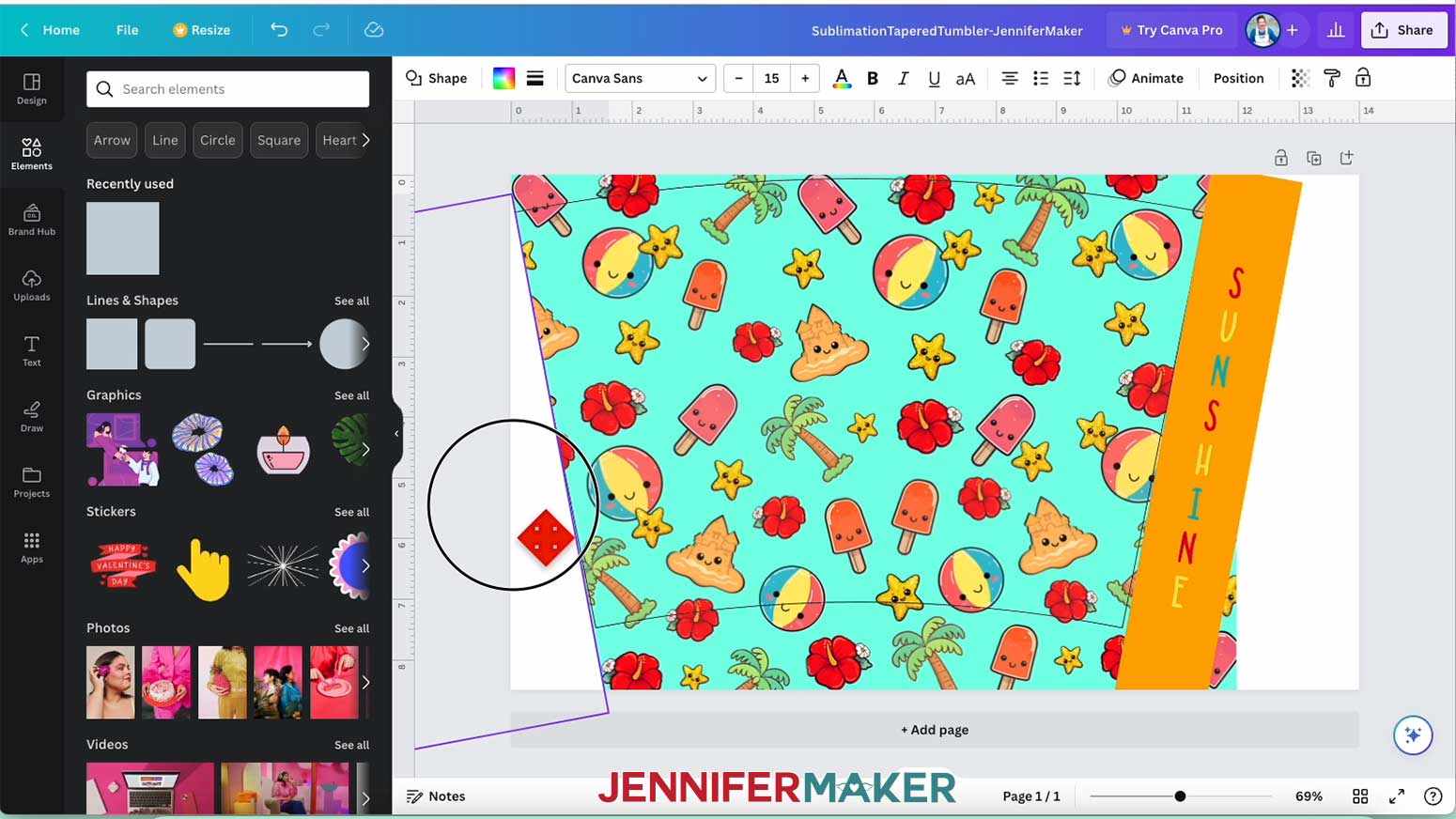 How to Sublimate Tapered Tumblers & Make a Wrap Template