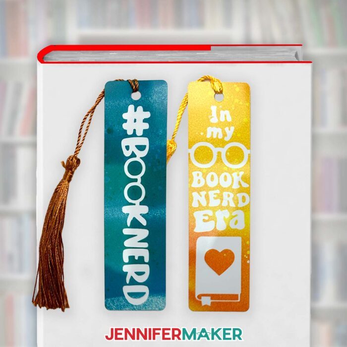 Infusible Ink sublimation "booknerd" bookmarks by JenniferMaker.