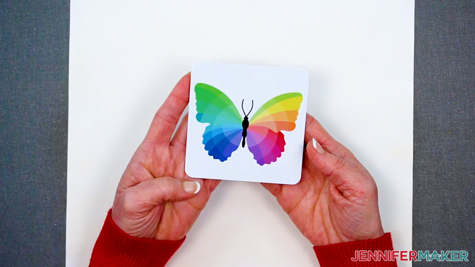 The pressed Sublimation Basics coaster is ready to use.