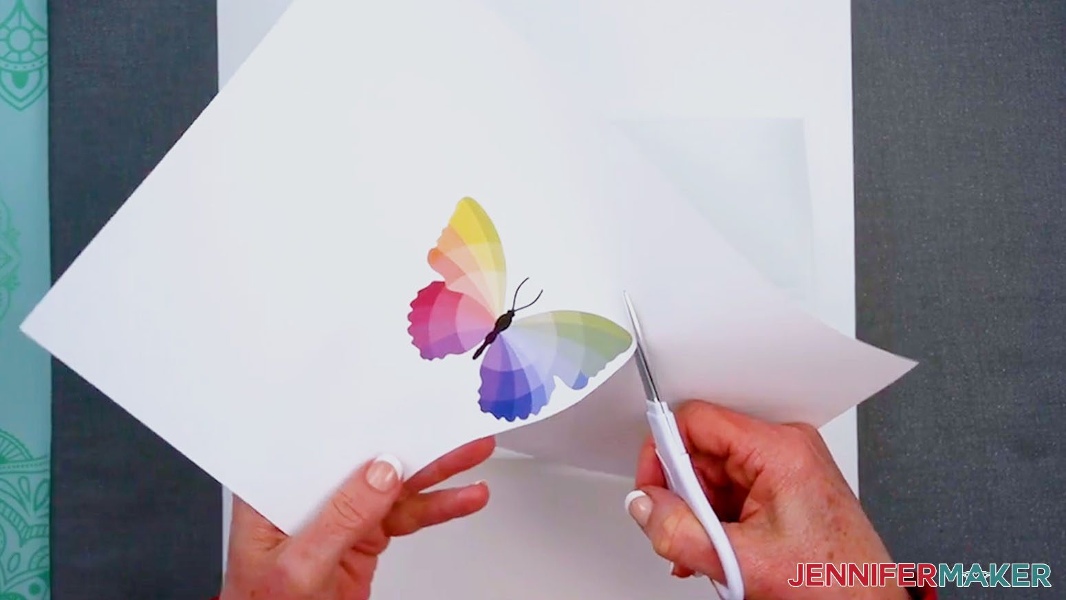 Trim the paper around the Sublimation Basics design.