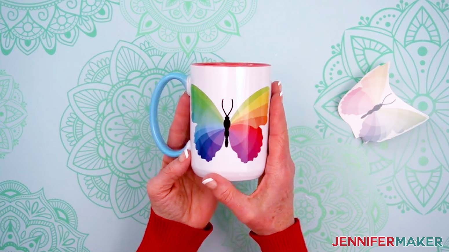 The Sublimation Basics mug is pressed and ready to use.