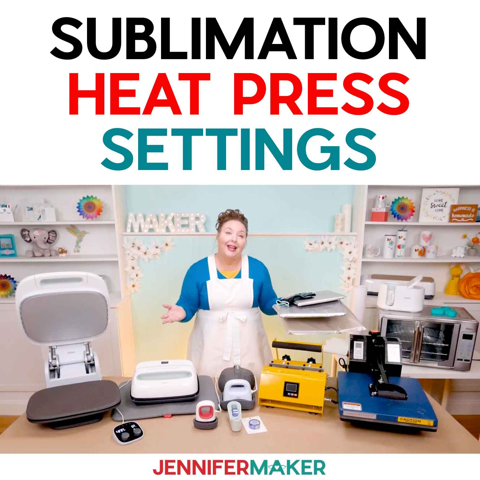Sublimation Heat Press Settings Guide with Times, Temperatures, and Pressures