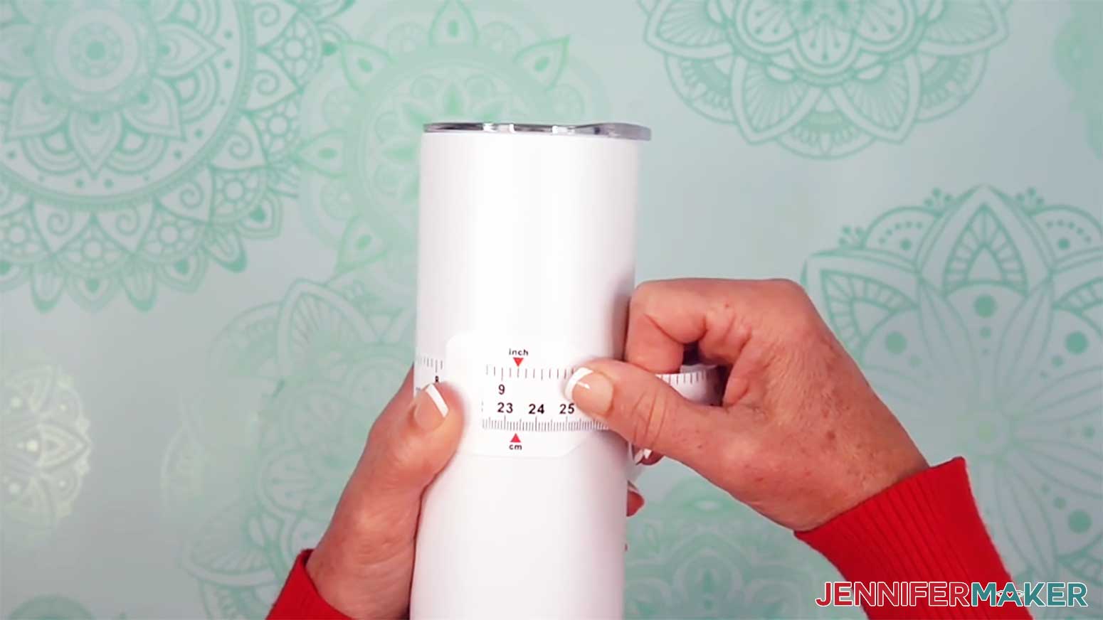 Measure the circumference of the glow in the dark tumbler.