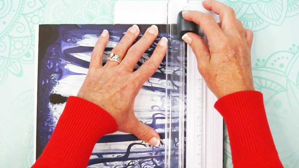 Trim the top edge of the glow in the dark tumbler sublimation print.