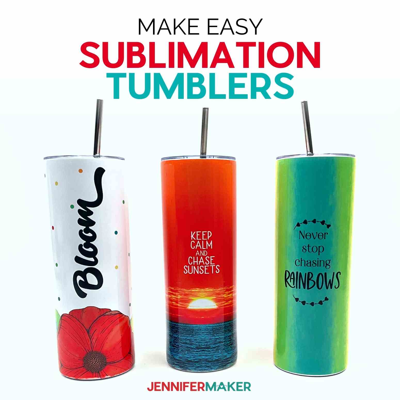 Sublimation Tumblers: 3 Methods + Seamless Designs!