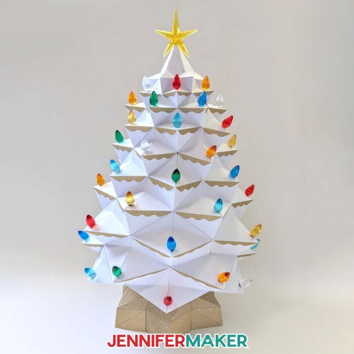 Porcelain Christmas Tree with Lights creative Tabletop Ornaments