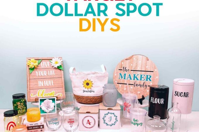 Collection of decorated Target Dollar Spot items.