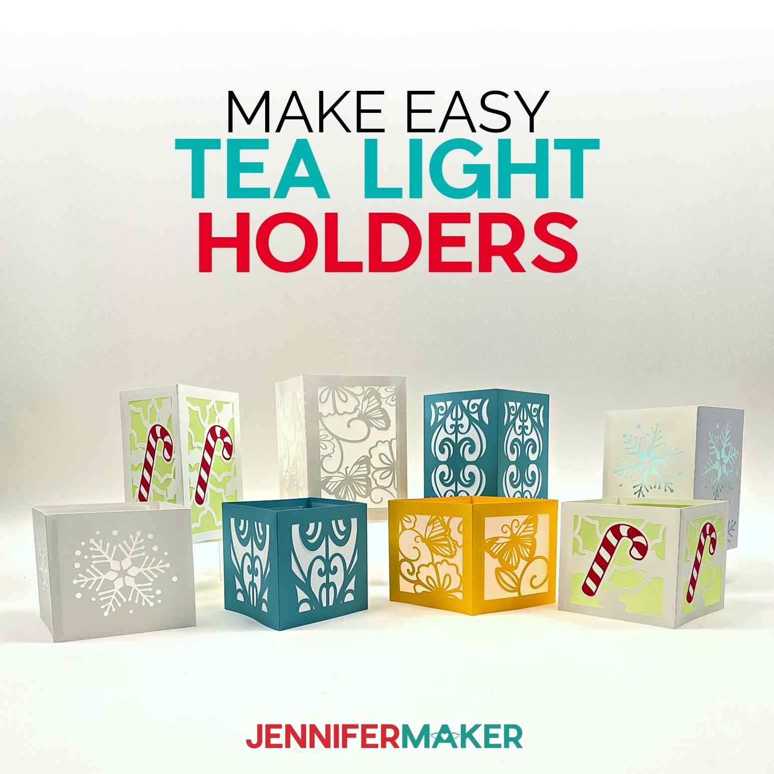 How to make easy tea light holders from cardstock to light up a home or party!