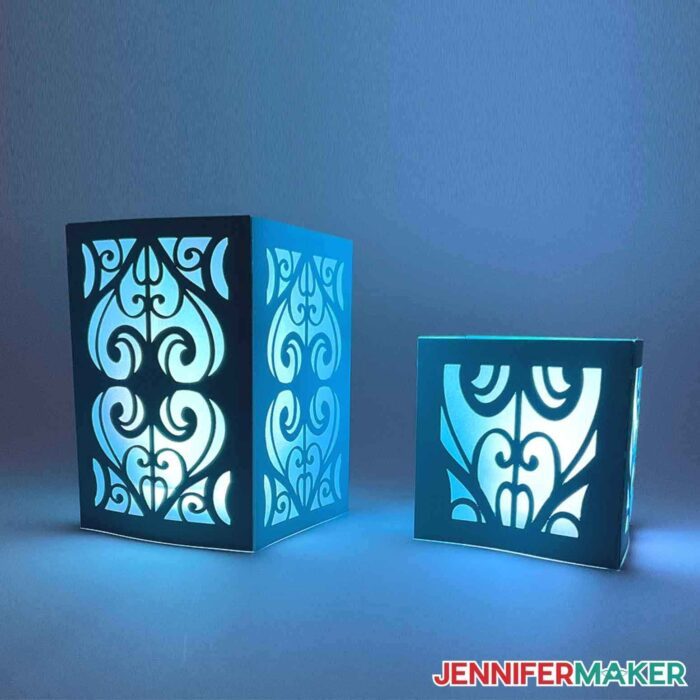 Leaves Pattern Candle Holder Laser Cut Tree Lamp wood Tea light