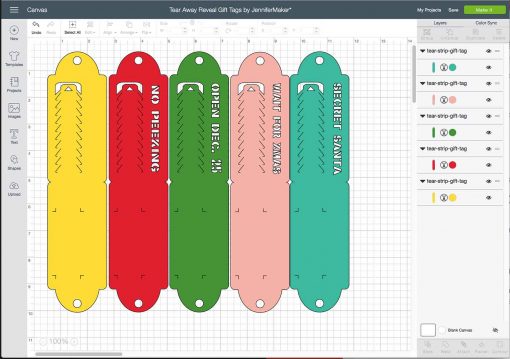 Cricut Christmas Pull Tab Gift Tags - Hide the Recipients Name