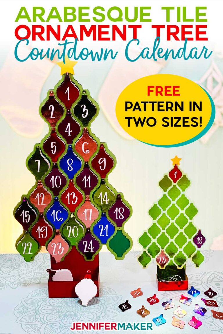 Tile Ornament Tree Countdown Calendar for Christmas! Jennifer Maker