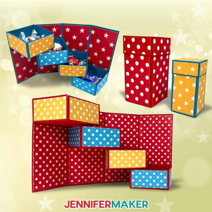 Learn to make a Tower Gift Box the easy way with your Cricut!