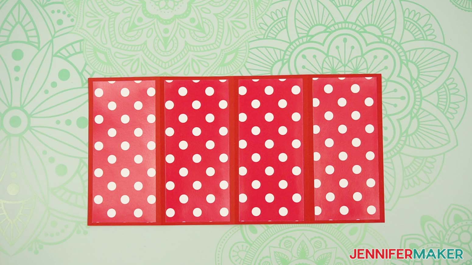 All four outer panels are adhered to the outside of the tower gift box.
