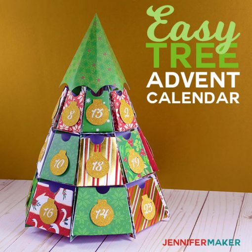 Easy Tree Advent Calendar | Papercraft Christmas Holiday Project \ Free SVG Files |