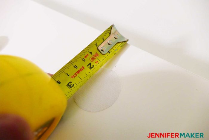 Measuring the edge of the shelf to install under shelf lighting cheap and easy