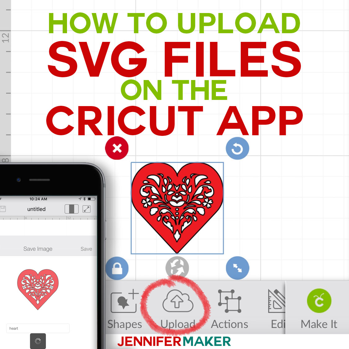 How to Upload SVG Files to Cricut Design Space on the iPhone and iPad | Save Images to Cricut App on Mobile #cricut #svgfile #tutorial