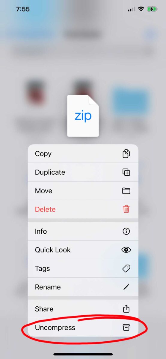 Uncompressing files on the iPhone and iPad