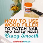 How to Use Wood Filler to Patch Nail and Screw Holes Crazy Smooth #woodworking #diy #homedecor