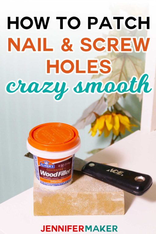 How to Use Wood Filler to Patch Nail and Screw Holes Crazy Smooth #woodworking #diy #homedecor