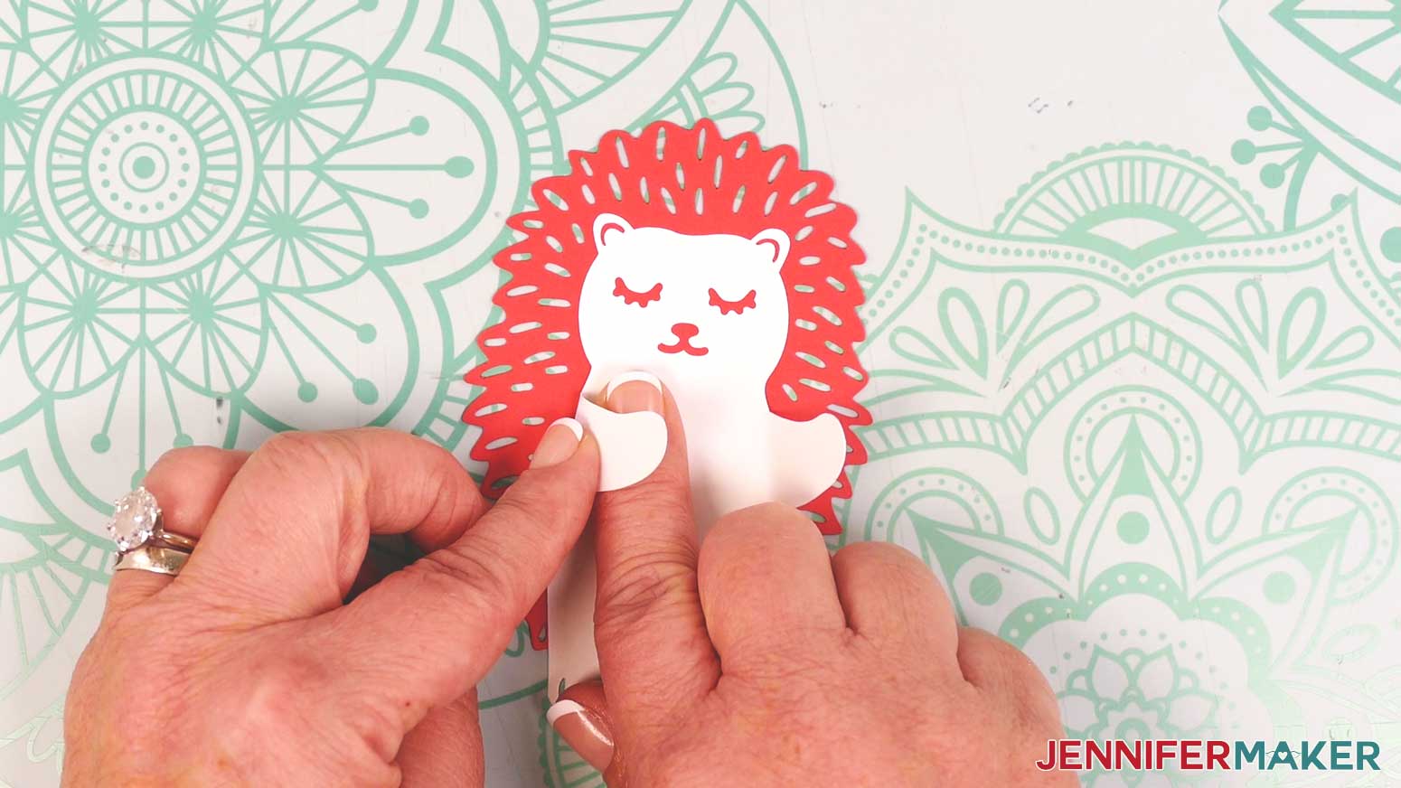 Wrap one arm piece around finger to shape the cardstock.