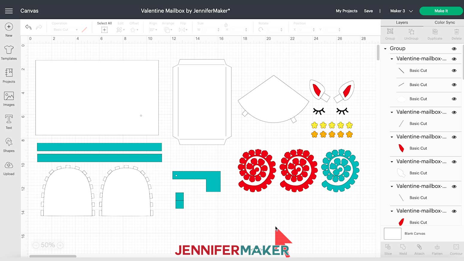 Valentine Mailbox Craft Upload SVG to Cricut Design Space
