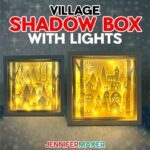 Village Shadow Box with Lights by Jennifer Maker